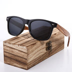 Luxury Handmade Polarized Handmade Bamboo Wood Universal Sunglasses In Zebra Wood Style  Vintage Wooden Frame Male Driving Sun Glasses Shades Gafas With Box and UV400Protection - SJB-DIAMOND ELITES