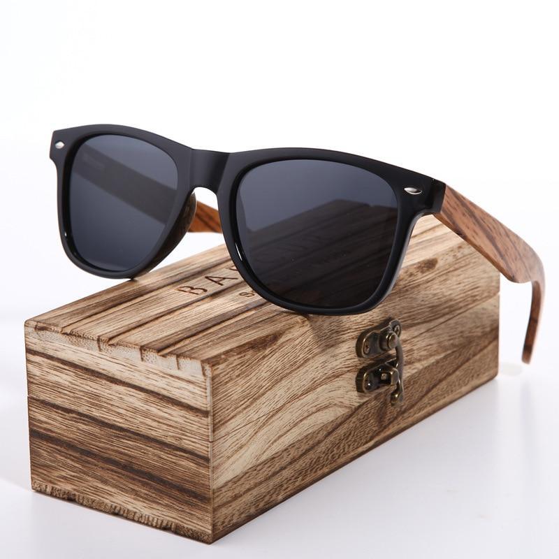 Luxury Handmade Polarized Handmade Bamboo Wood Universal Sunglasses In Zebra Wood Style  Vintage Wooden Frame Male Driving Sun Glasses Shades Gafas With Box and UV400Protection - SJB-DIAMOND ELITES