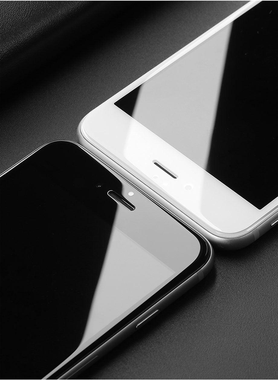 30D Curved Edge Full Cover Protective Glass On The For iPhone 7 8 6 6S Plus Tempered Screen Protector For X XR XS Max Glass Film Tempered Glass Anti Scratch Phone Screen Protector iPhone Glass Stevvex
