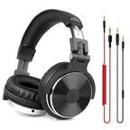 STEVVEX Wired Professional Studio Pro DJ Headphones With Microphone Over Ear HiFi Monitor Music Headset Earphone For Phone PC - SJB-DIAMOND ELITES