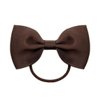 Luxury Handamde Small Baby Elastic Rubber band Head rope Mini Solid Ribbon Bow Tie For Girls Hair Accessories