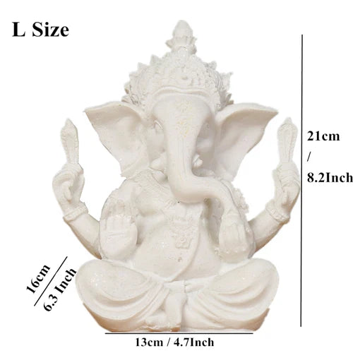 home decoration Nature Sandstone Indian Ganesha Figurine Religious Hindu Elephant God Statues Fengshui Elephant-Headed Buddha Lootquake LLC