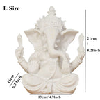 home decoration Nature Sandstone Indian Ganesha Figurine Religious Hindu Elephant God Statues Fengshui Elephant-Headed Buddha Lootquake LLC