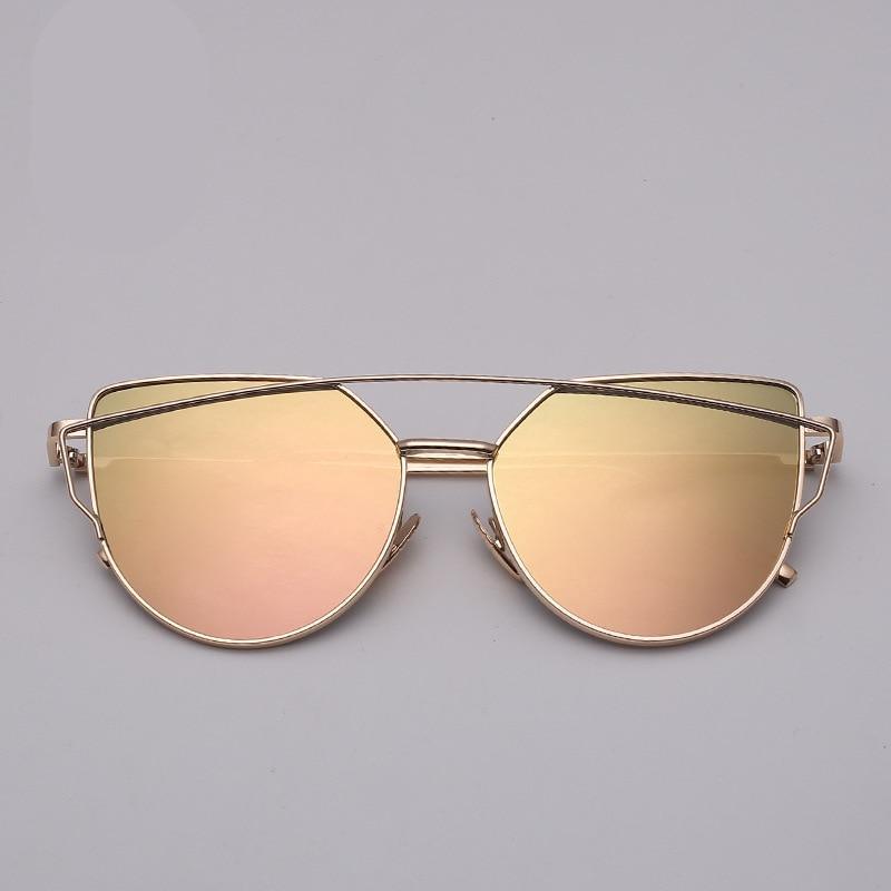 NEW  Stevvex Designer Cat eye Sunglasses For Women and Ladies in Vintage Metal Reflective Glasse Mirror Retro Oculos De Sol Gafas Style With UV 400 Protection - SJB-DIAMOND ELITES