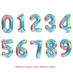 Big 32 Inch Number Foil Balloons Gold Silver Blue Digital Globos For Wedding Birthday Party Decoration In NEW Luxury Style - SJB-DIAMOND ELITES