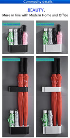 Portable Wall Mounted Umbrella Storage Rack Creative Wall Umbrella Clip Holder Racks Home Storage Hanger Organizer Lootquake LLC