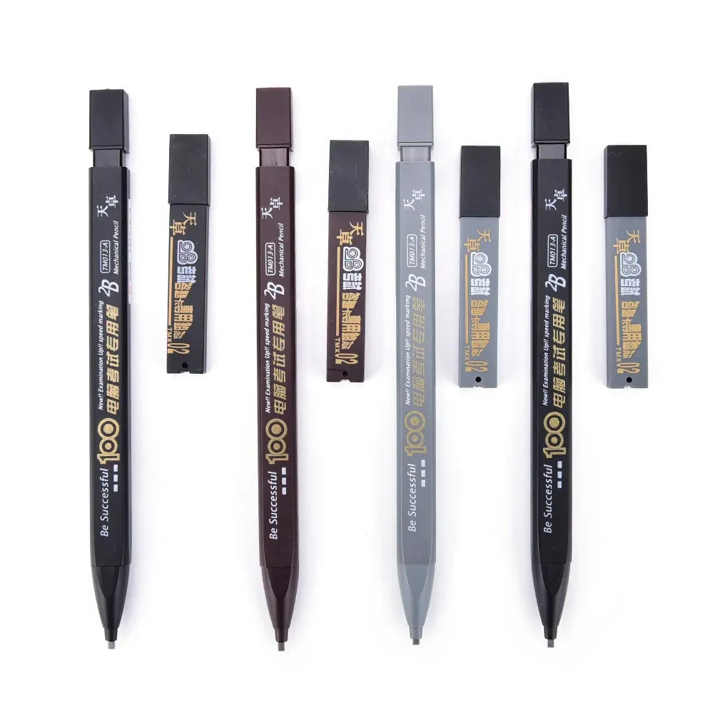 2B Set Mechanical Pencil Drawing Black Color Automatic Office Supplies Writing Supplies Pencils Lootquake LLC