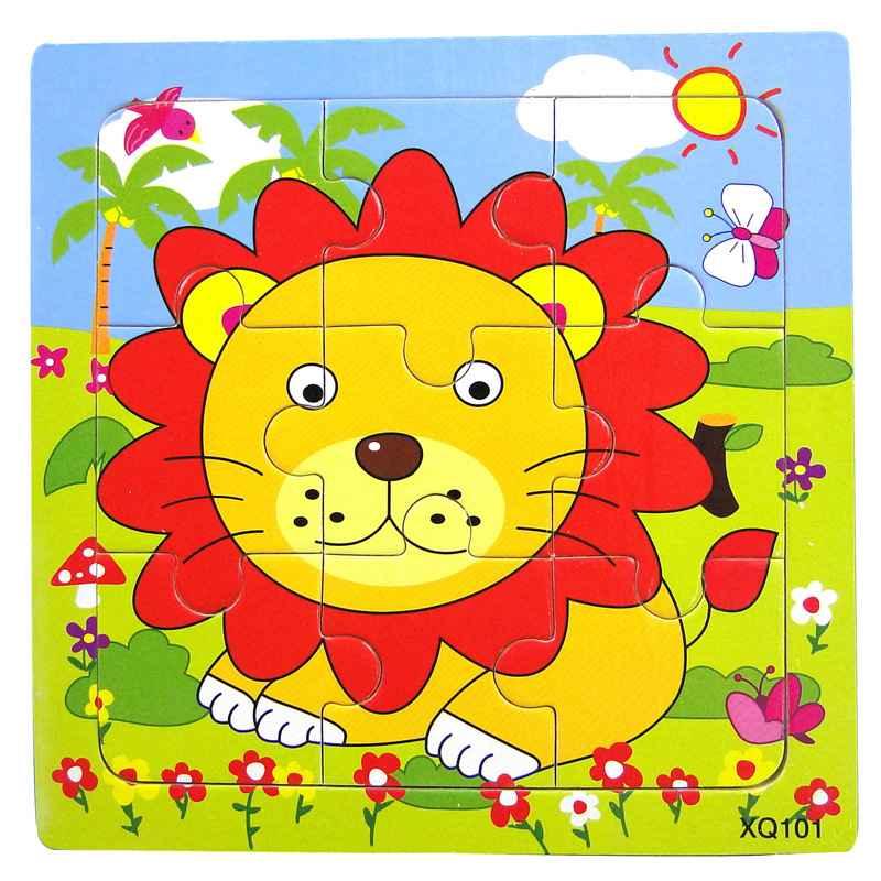 1 Pcs Animal Wooden Puzzles For Children In Wooden 3D Mosaic Puzzles Kids Educational Toys Design  For Baby Birthday Gifts - SJB-DIAMOND ELITES