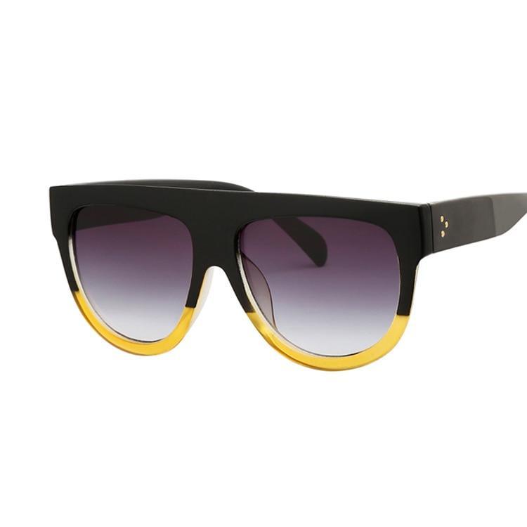Retro Vintage Oversized Women Retro Luxury Big Frame Lady Retro Sunglasses With Eyewear UV400 Protection - SJB-DIAMOND ELITES