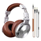 STEVVEX Wired Professional Studio Pro DJ Headphones With Microphone Over Ear HiFi Monitor Music Headset Earphone For Phone PC - SJB-DIAMOND ELITES