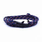 Nylon Rope Chain Luxury  Bracelets For Women And Men Ocean Shark Charm Bracelet Popular Jewelry Anchor Bracelet Style - SJB-DIAMOND ELITES