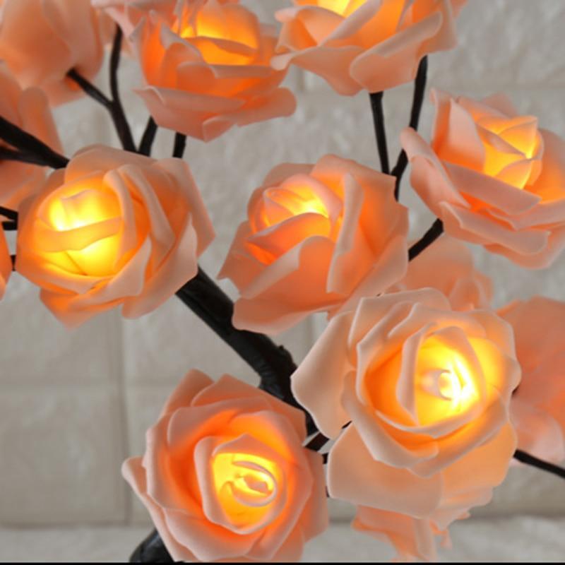 STEVVEX Rose Shaped Table Lamp Flower Rose Tree Decorative Light for Living Room Bedroom Kids Room/Decor Light - SJB-DIAMOND ELITES