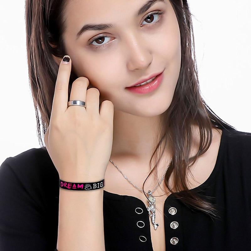 Dream Inspire Motivation Bracelets Silicone Wristbands Cool Style Perfect Gift For Men And Women - SJB-DIAMOND ELITES