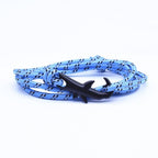 Nylon Rope Chain Luxury  Bracelets For Women And Men Ocean Shark Charm Bracelet Popular Jewelry Anchor Bracelet Style - SJB-DIAMOND ELITES