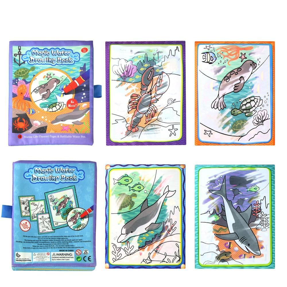 Coolplay  Magic Water Drawing Book Coloring Book Painting Board Doodle Book in Drawing Toys Educational Toys - SJB-DIAMOND ELITES