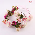 Luxury Modern Newborn Headband Flower Crown Mother Kids Matching Hair Band Accessories Flower Headband For Mother and Daughter