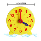 Montessori Student Learning Clock Time Teacher Gear Clock 4 Inch 12/24 Hour Plastic Mini Geared Clock, Learning Clock Classroom Kit, Clock for Kids Learning to Tell Time, Yellow Practice Clock for Kids, Teaching Clock, School Supplies - SJB-DIAMOND ELITES