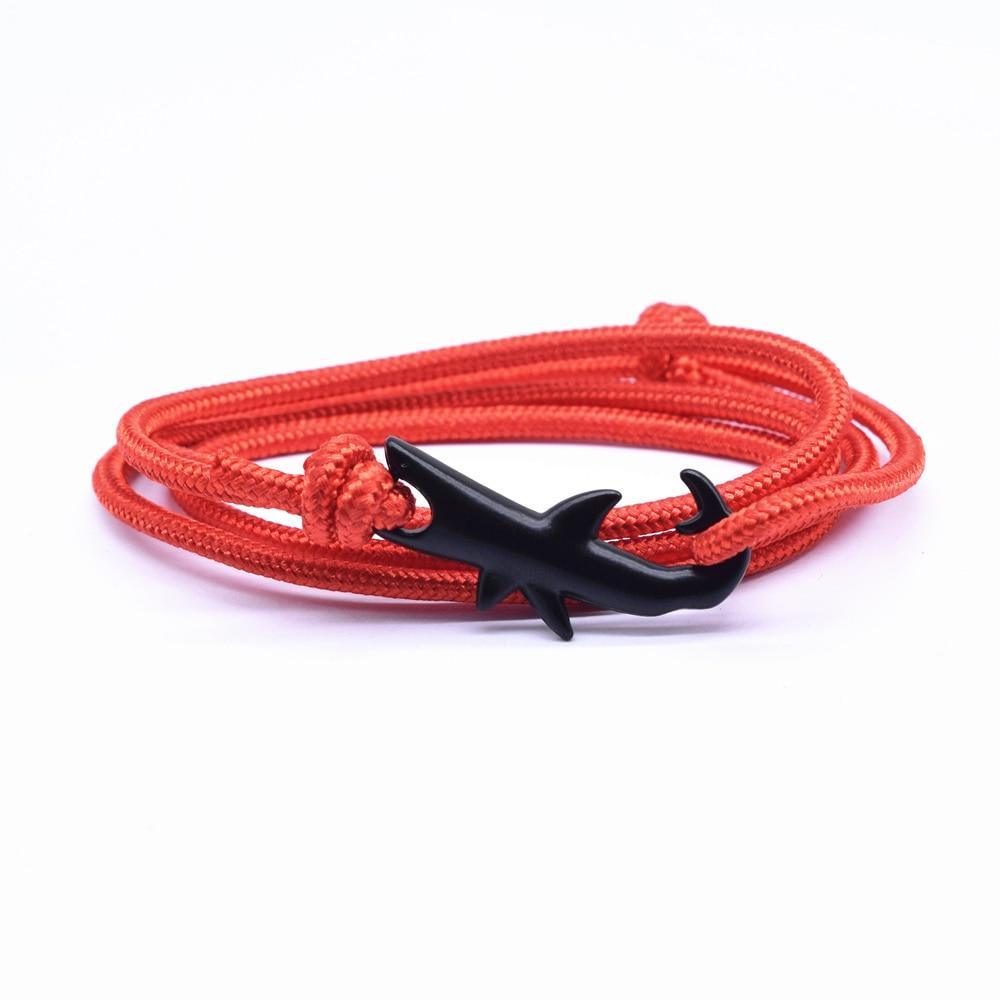 Nylon Rope Chain Luxury  Bracelets For Women And Men Ocean Shark Charm Bracelet Popular Jewelry Anchor Bracelet Style - SJB-DIAMOND ELITES