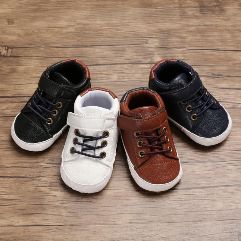 Newborn PU Leather Shoes Winter Fashion Baby Soft Sole Canvas Sneakers 0-12 Months Baby Boy And Girl Stevvex