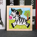 10pcs Of Wood Puzzle Baby Young Children Early Lessons Learned Intelligence Cartoon Animal Puzzle Wooden Toys Education Puzzles - SJB-DIAMOND ELITES