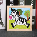 10pcs Of Wood Puzzle Baby Young Children Early Lessons Learned Intelligence Cartoon Animal Puzzle Wooden Toys Education Puzzles - SJB-DIAMOND ELITES