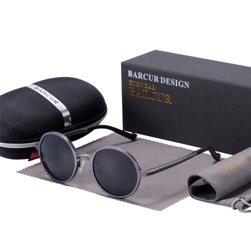 Round Luxury Polarized Universal Retro Modern Sunglasses With High Quality Metal Frame And UV400 Protection - SJB-DIAMOND ELITES