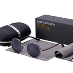 Round Luxury Polarized Universal Retro Modern Sunglasses With High Quality Metal Frame And UV400 Protection - SJB-DIAMOND ELITES