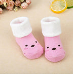 1 Pair Newborn Cotton Striped Warm Slippers Socks For Baby Girls And Boys Very Comfortable And Soft Material