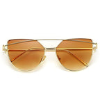 NEW  Stevvex Designer Cat eye Sunglasses For Women and Ladies in Vintage Metal Reflective Glasse Mirror Retro Oculos De Sol Gafas Style With UV 400 Protection - SJB-DIAMOND ELITES