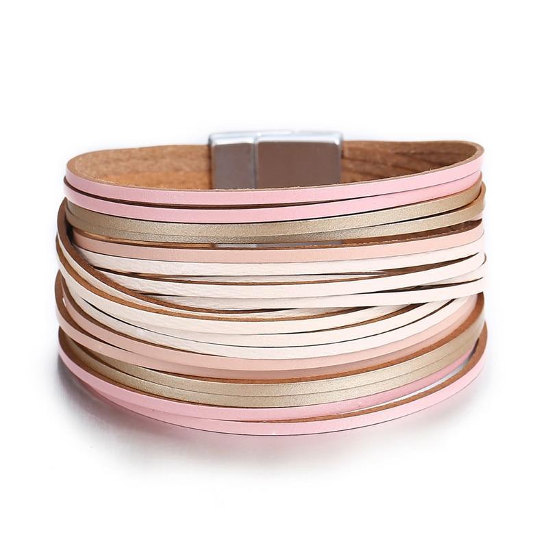 Legendary Amazing New Modern Fashion Pearl Elegant Multi-Layer Leather Handmade Bracelet Bangle Luxury For Woman - SJB-DIAMOND ELITES