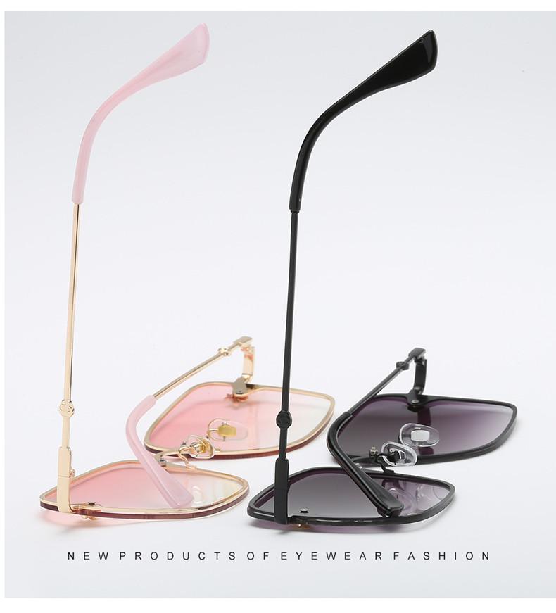 Luxury Square  Modern  WIth  Metal Luxury Bee Sunglasses For  Women and Ladies With  Retro Brand designer Metal Frame Oversized Style And Grandient Glasses - SJB-DIAMOND ELITES
