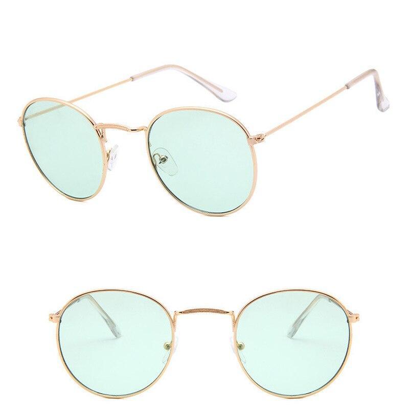 Leon Elegant Unisex Woman and Man Classic Round  Sunglasses Designer Glasses Lady Round Luxury Retro Sunglasses With Vintage Mirror Oculos De Sol Gafas - SJB-DIAMOND ELITES