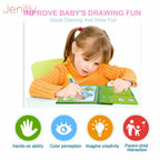 Reusable Magic Water Drawing Book With Pen Coloring Painting Book Drawing Board Juguetes Education Learning Toys for Children - SJB-DIAMOND ELITES