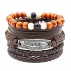 Handmade Modern Fashion New Luxury Wood Bead Charm Amazing Premium Leather Elegant Bracelet For Women - SJB-DIAMOND ELITES