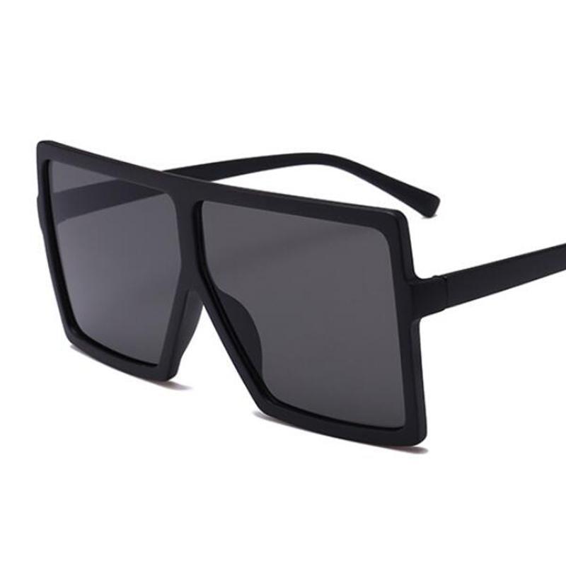 Oversized Luxury Trend New  Woman Sunglasses With Black Fashion Square Glasses And Big Frame Sunglasses In  Modern Glasses Famous Style - SJB-DIAMOND ELITES