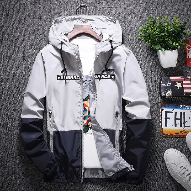 Men's Hooded Jacket for Youth - Casual Windbreaker Pi-Mart