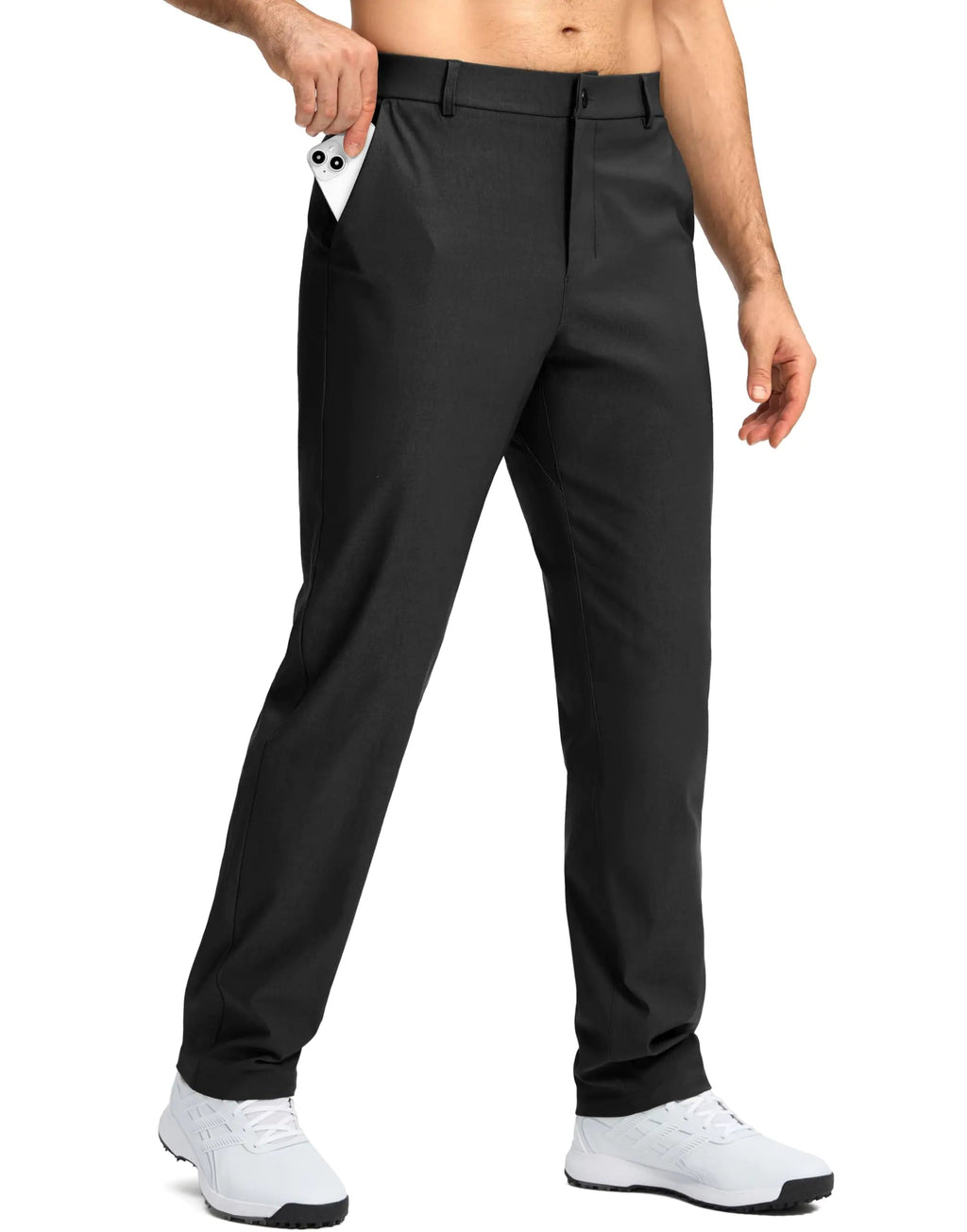 Mens Golf Pants 30"/32"/34" Stretch Dress Pants Quick Dry Casual Slacks Work Business Trousers for Men with Pockets(BlackW38 L32) Lootquake LLC