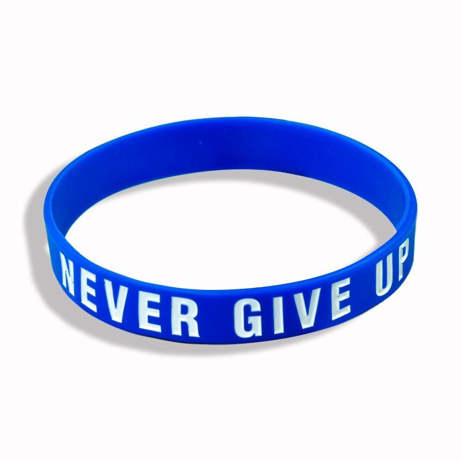 New Trend Motivation "The Road to Dreams" "Never Give Up"  Inspirational Silicone Rubber Bracelet Elastic Band  Brecelet for Women and Men In Unisex Design - SJB-DIAMOND ELITES