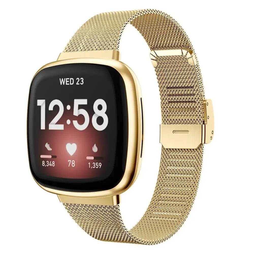 Fitbit Versa & Sense Steel Band - Durable Modern Design - SJB-DIAMOND ELITES