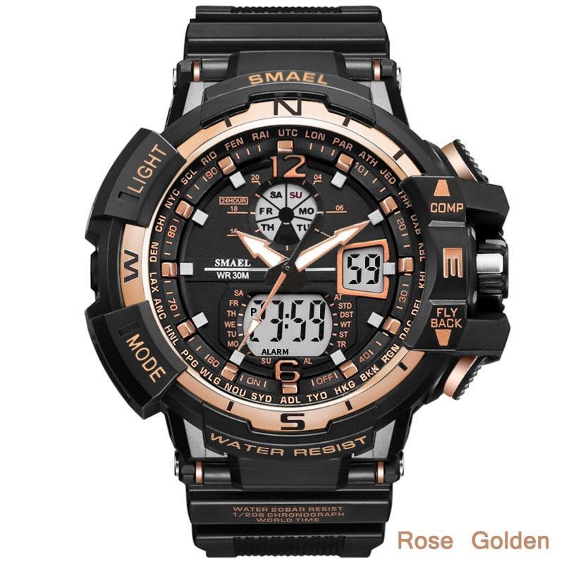 NEW Modern RED Sport Watch For Men and Woman With LED Digital Quartz Display Men's Top Brand Luxury Digital-watch Relogio Masculino In Army Military Popular Design Waterproof 50M - SJB-DIAMOND ELITES