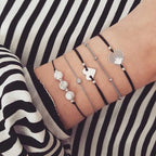 Boho Rose Map Bracelets & Bangles for Women Bohemian Round  Charm Bracelet Set Fashion Multilayer Accessories Luxury Jewelry - SJB-DIAMOND ELITES