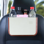 Car Trash Bin Beige Frame Auto Storage Organizer Bag Waste Bins Stowing Tidying Design Folding Garbage Bucket Ashtray Supplies