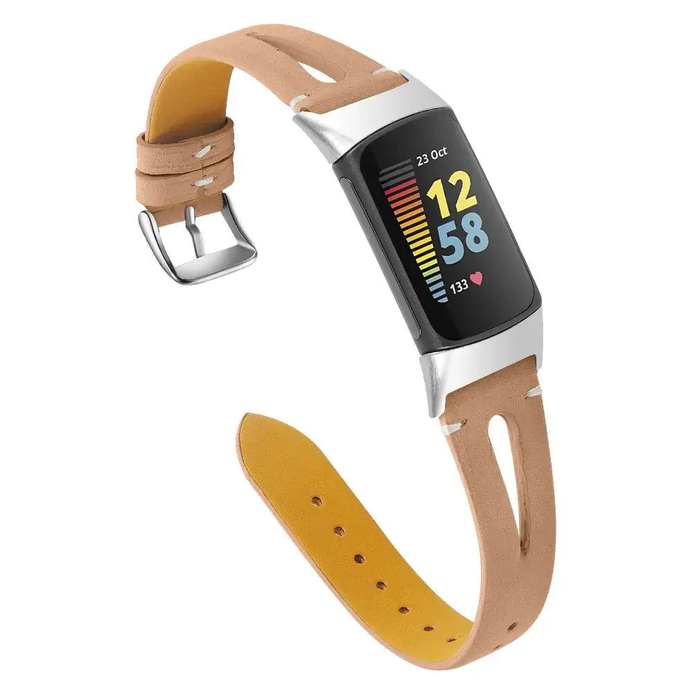 Fitbit Charge 5 6 Leather Band - Stylish Durable Accessory - SJB-DIAMOND ELITES
