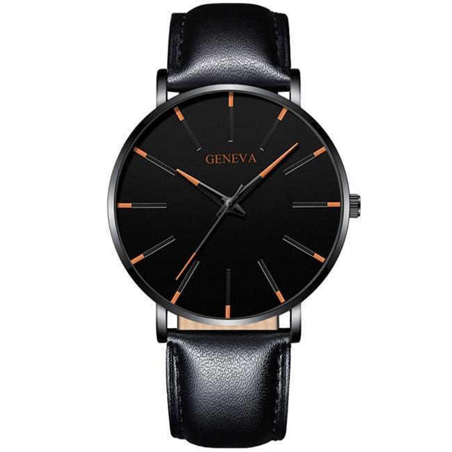 Minimalist Men's Fashion Ultra Thin Watch Simple Men Business Stainless Steel Mesh Belt Quartz Watch Relogio Masculino - SJB-DIAMOND ELITES