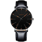 Minimalist Men's Fashion Ultra Thin Watch Simple Men Business Stainless Steel Mesh Belt Quartz Watch Relogio Masculino - SJB-DIAMOND ELITES