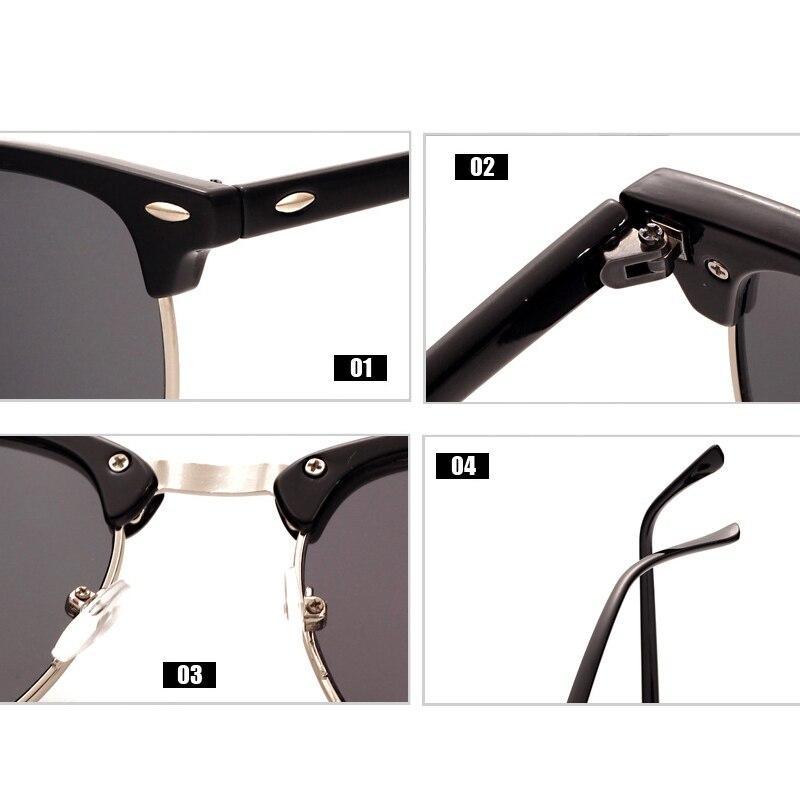 Luxury Popular  Famous Retro Semi-Rimless Brand Designer Sunglasses For Women and Men Polarized Classic Oculos De Sol Gafas Retro EyeglassesWith UV400  Sunglasses - SJB-DIAMOND ELITES