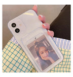 Transparent Mobile Phone Case For iPhone 11 12 13 14Mini case For iphone 11 Pro X XS Max XR 7 8 Plus SE Case Cover Soft Silicone Wallet Card Holder Stevvex