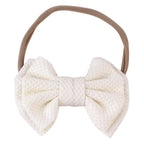 Luxury Cute Baby Girl Headband Ribbon Elastic Rope Big Bow Hair Band Candy Color Pony Tail Ties Ropes For Girls