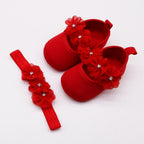 Baby First Walker Shoes Kids Girls Baby Party Ballerina Shoes Infant 3D Flower Rhinestone Shoes In Modern Design