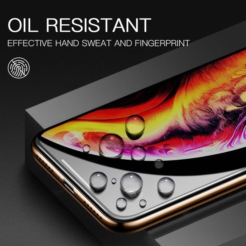500D Curved Protective Glass For iphone SE 2020 6 6S 7 8 Plus Tempered Glass Film on iPhone X XR 11 Pro XS Max Screen Protector Anti-Fingerprint Tempered Glass Film Full Screen Case Friendly Bubble Free for iPhone Stevvex